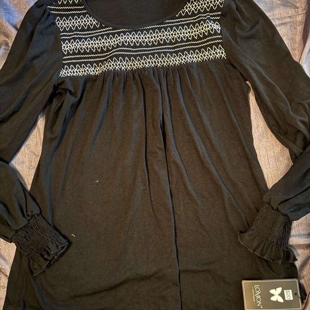 M Lomon Women's Black Blouse